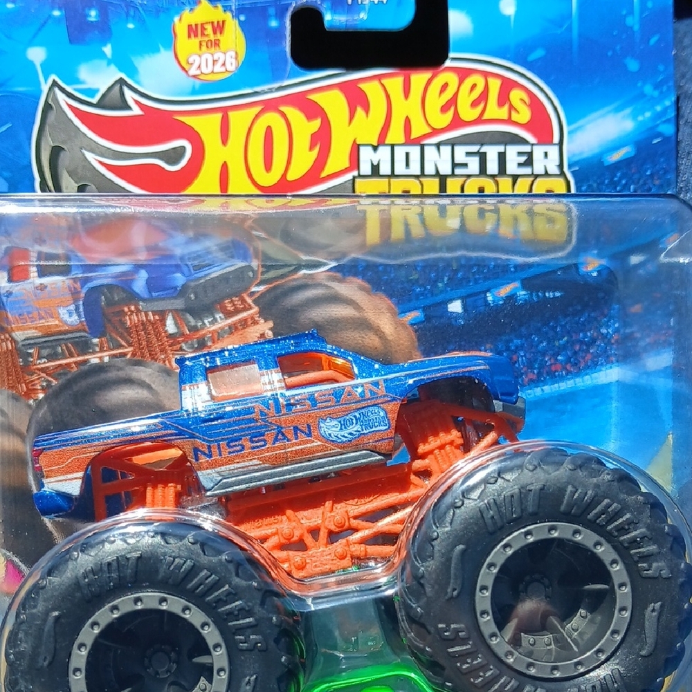 Hot Wheels Monster Trucks Nissan Blue & Orange Die-Cast Truck